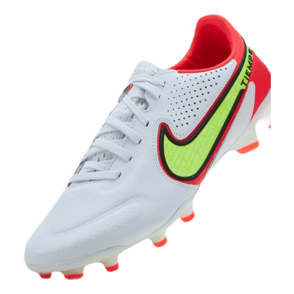 Nike Tiempo Legend 9 Pro Fg Firm-gr White/volt-bright Crimson 8 Nike Tiempo Legend 9 Pro Fg Firm-gr White/volt-bright Crimson - Image 6