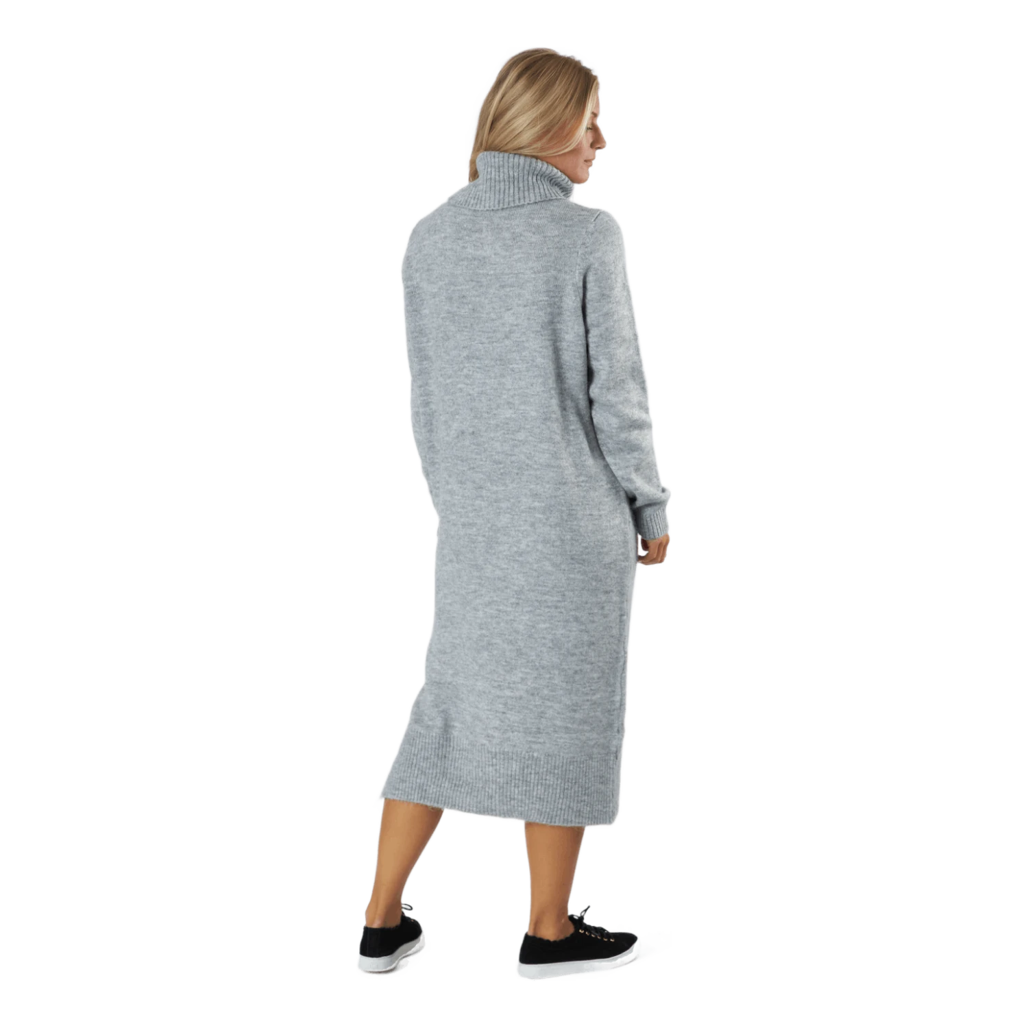 ONLY Onlbrandie L/s Roll Neck Dress Light Grey Melange 6 ONLY Onlbrandie L/s Roll Neck Dress Light Grey Melange - Image 4