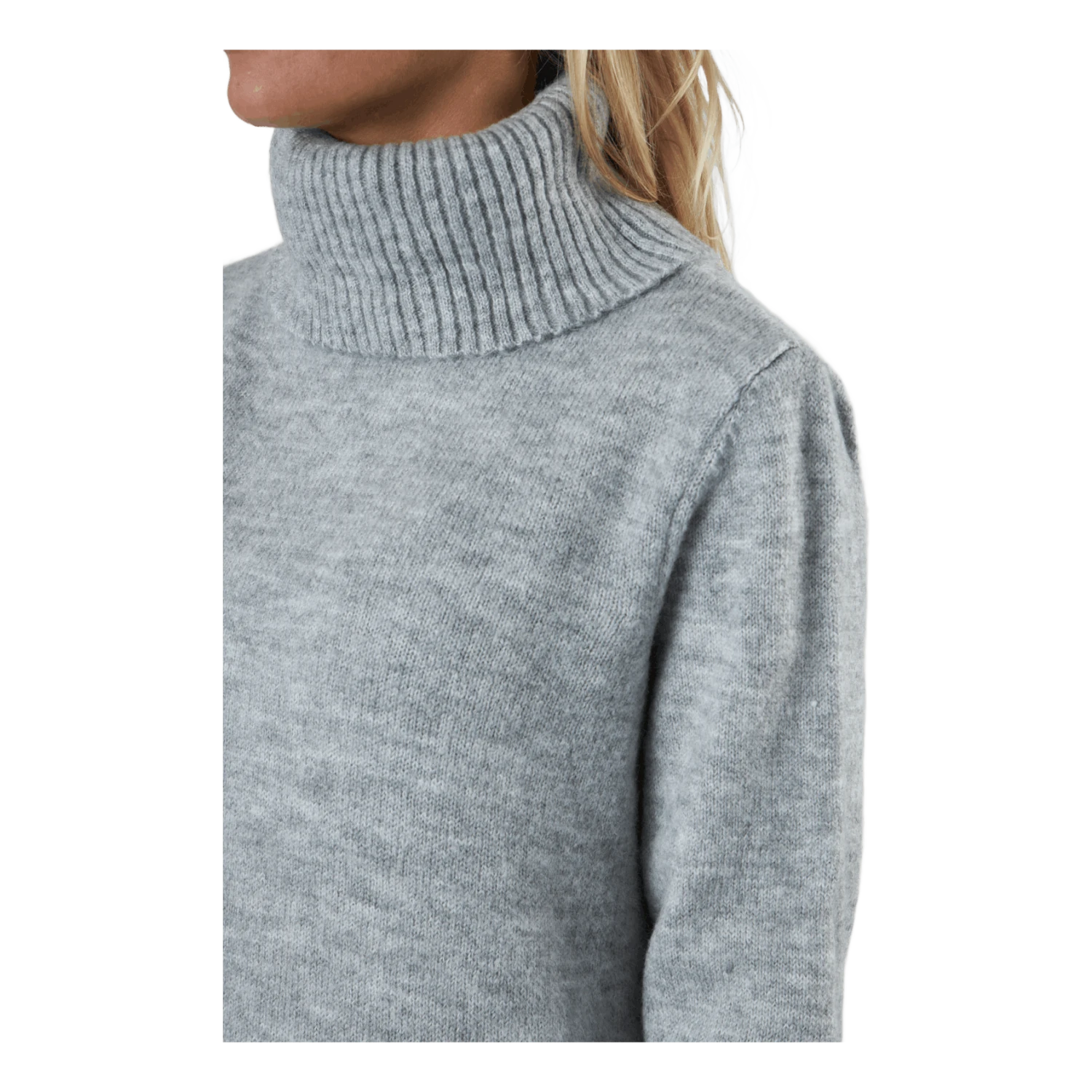 ONLY Onlbrandie L/s Roll Neck Dress Light Grey Melange 7 ONLY Onlbrandie L/s Roll Neck Dress Light Grey Melange - Image 5