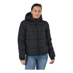 Pieces Pcbee New Short Puffer Jacket Black