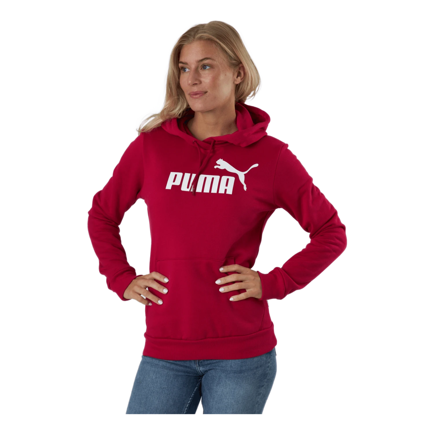 Puma Ess Logo Hoodie Fl (s) Persian Red 4 Puma Ess Logo Hoodie Fl (s) Persian Red - Image 2
