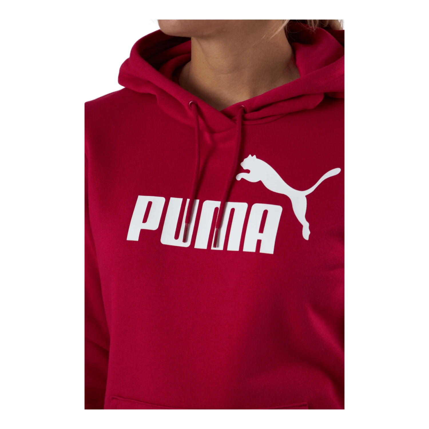 Puma Ess Logo Hoodie Fl (s) Persian Red 6 Puma Ess Logo Hoodie Fl (s) Persian Red - Image 4