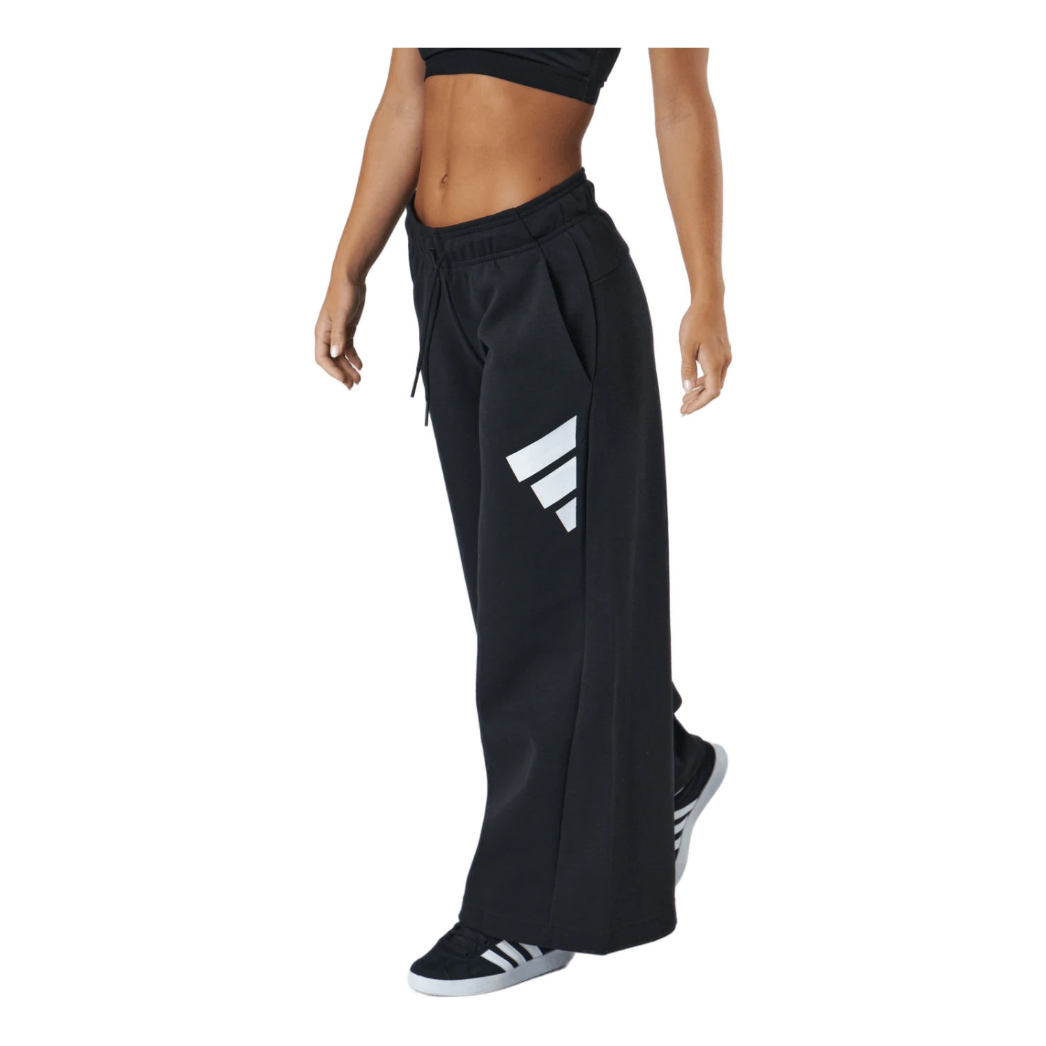 Adidas Sportswear Three Bar Wide Pants Black 4 Adidas Sportswear Three Bar Wide Pants Black - Image 2