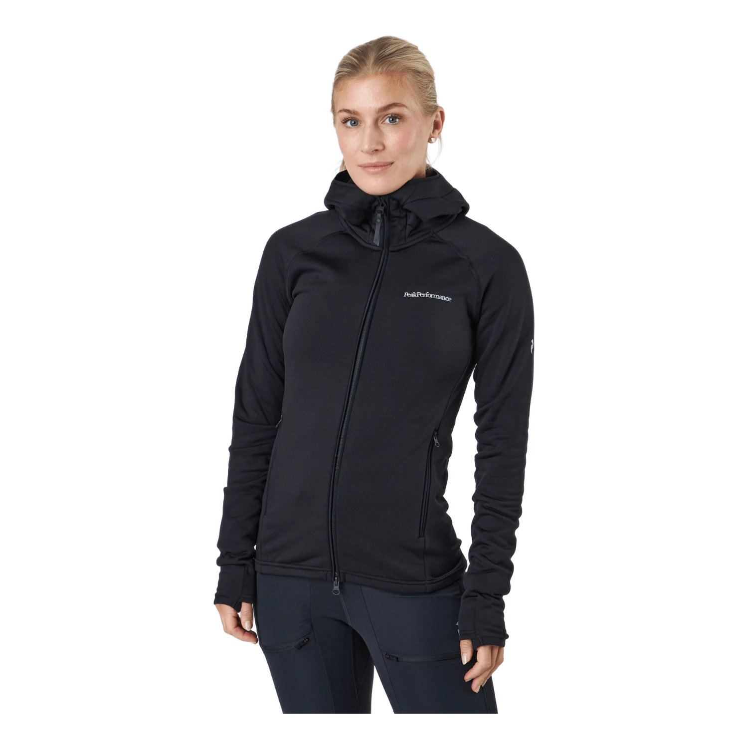 Peak Performance W Chill Light Zip Hood Black 3 Peak Performance W Chill Light Zip Hood Black