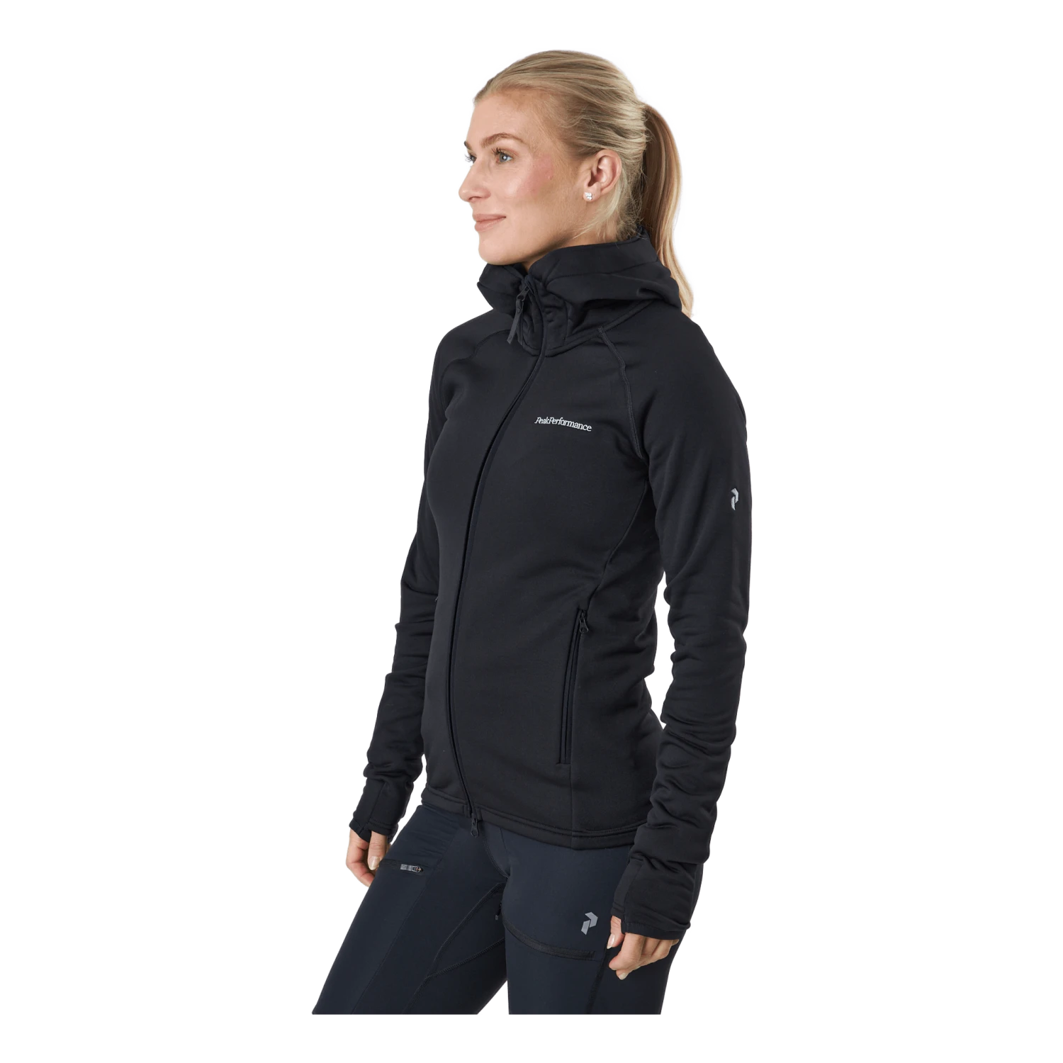 Peak Performance W Chill Light Zip Hood Black 4 Peak Performance W Chill Light Zip Hood Black - Image 2