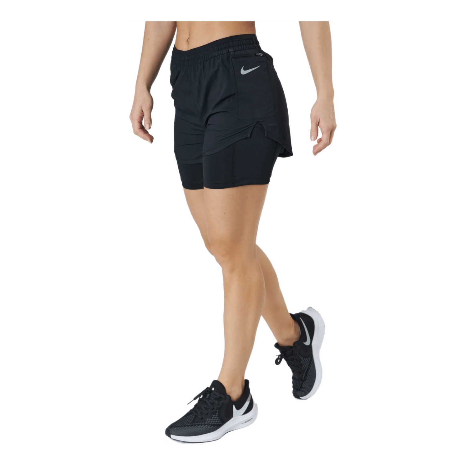 Nike Tempo Luxe Women's 2-in-1 Black/black/reflective Silv 4 Nike Tempo Luxe Women's 2-in-1 Black/black/reflective Silv - Image 2