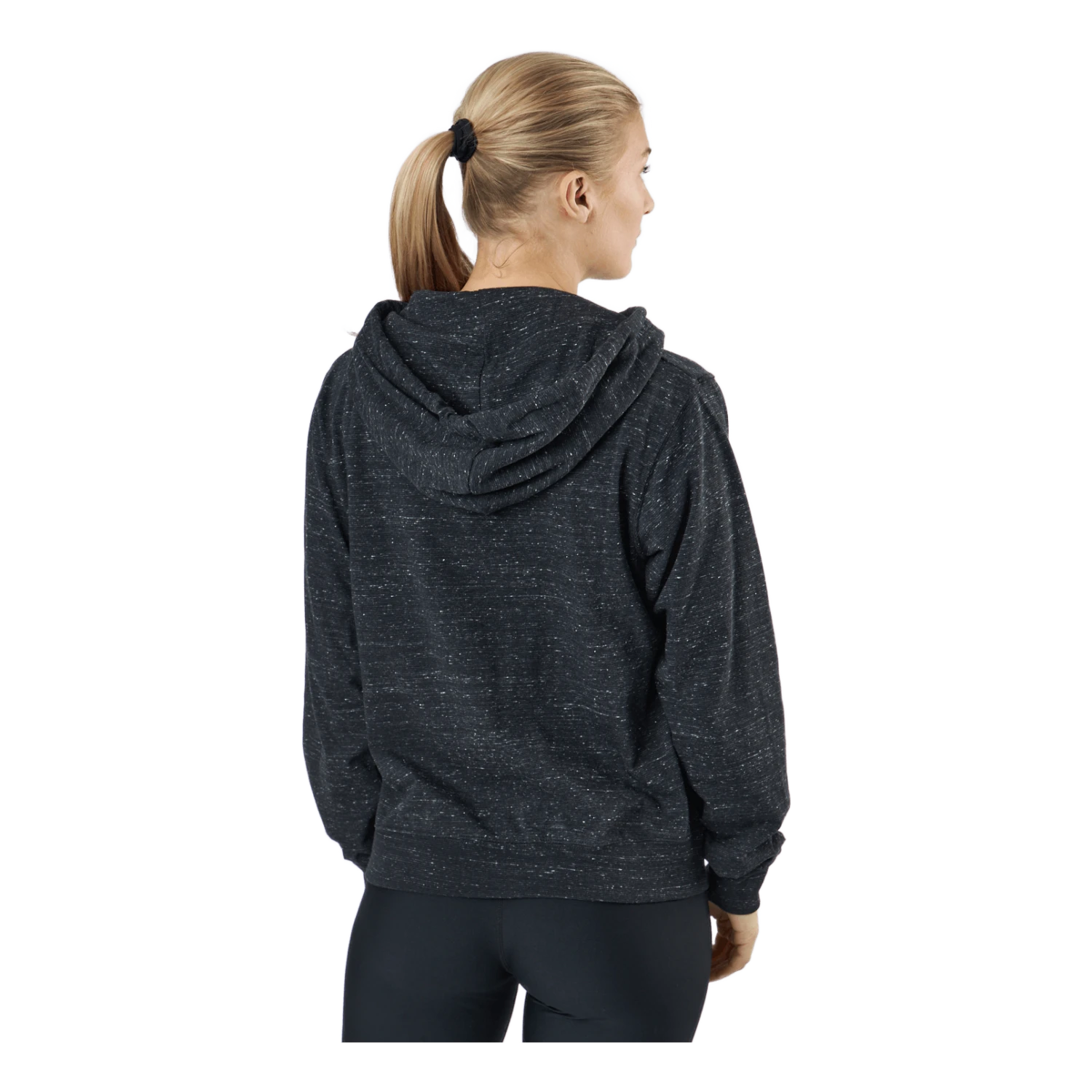 Nike Sportswear Gym Vintage Women's Full-Zip Hoodie BLACK/WHITE 5 Nike Sportswear Gym Vintage Women's Full-Zip Hoodie BLACK/WHITE - Image 3