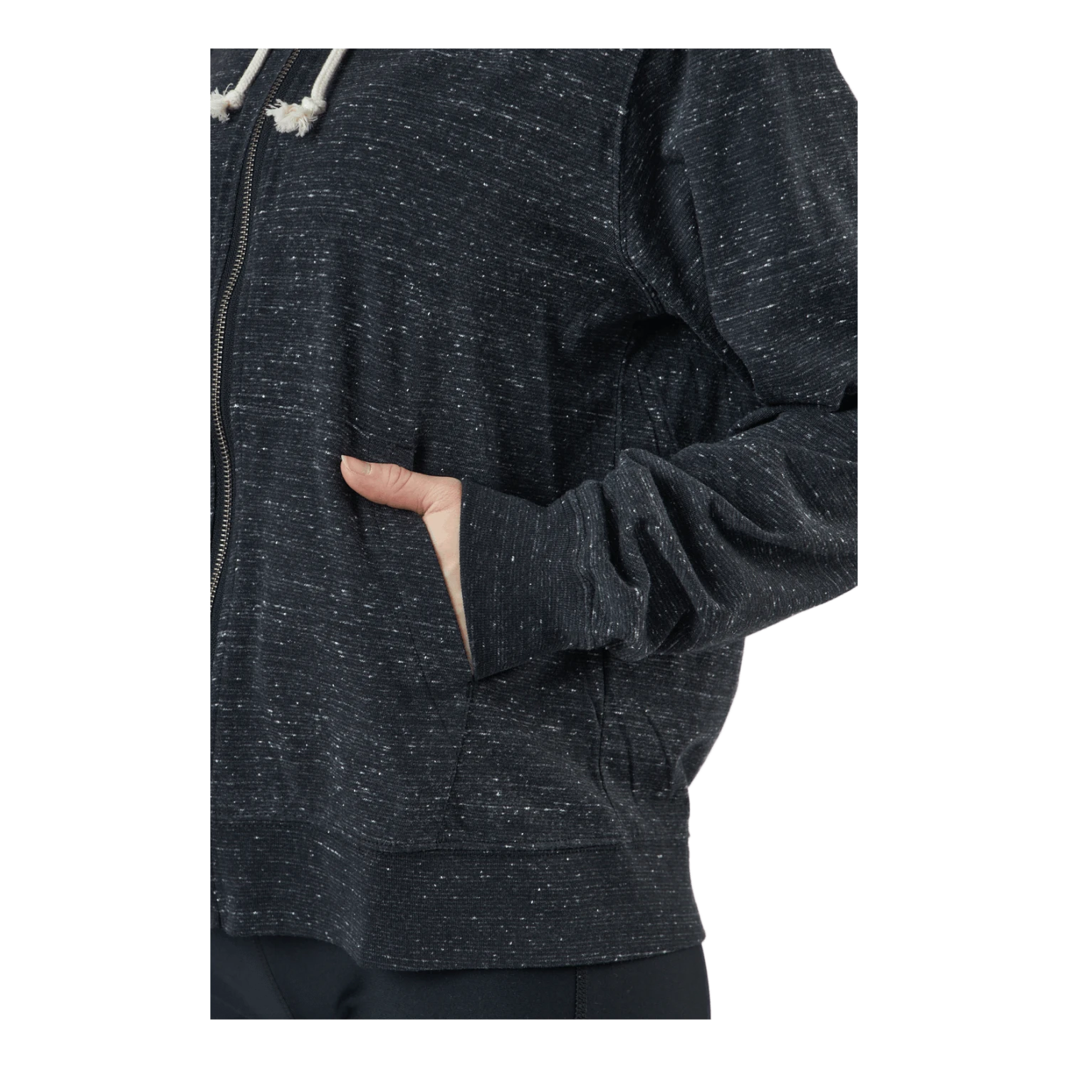 Nike Sportswear Gym Vintage Women's Full-Zip Hoodie BLACK/WHITE 7 Nike Sportswear Gym Vintage Women's Full-Zip Hoodie BLACK/WHITE - Image 5