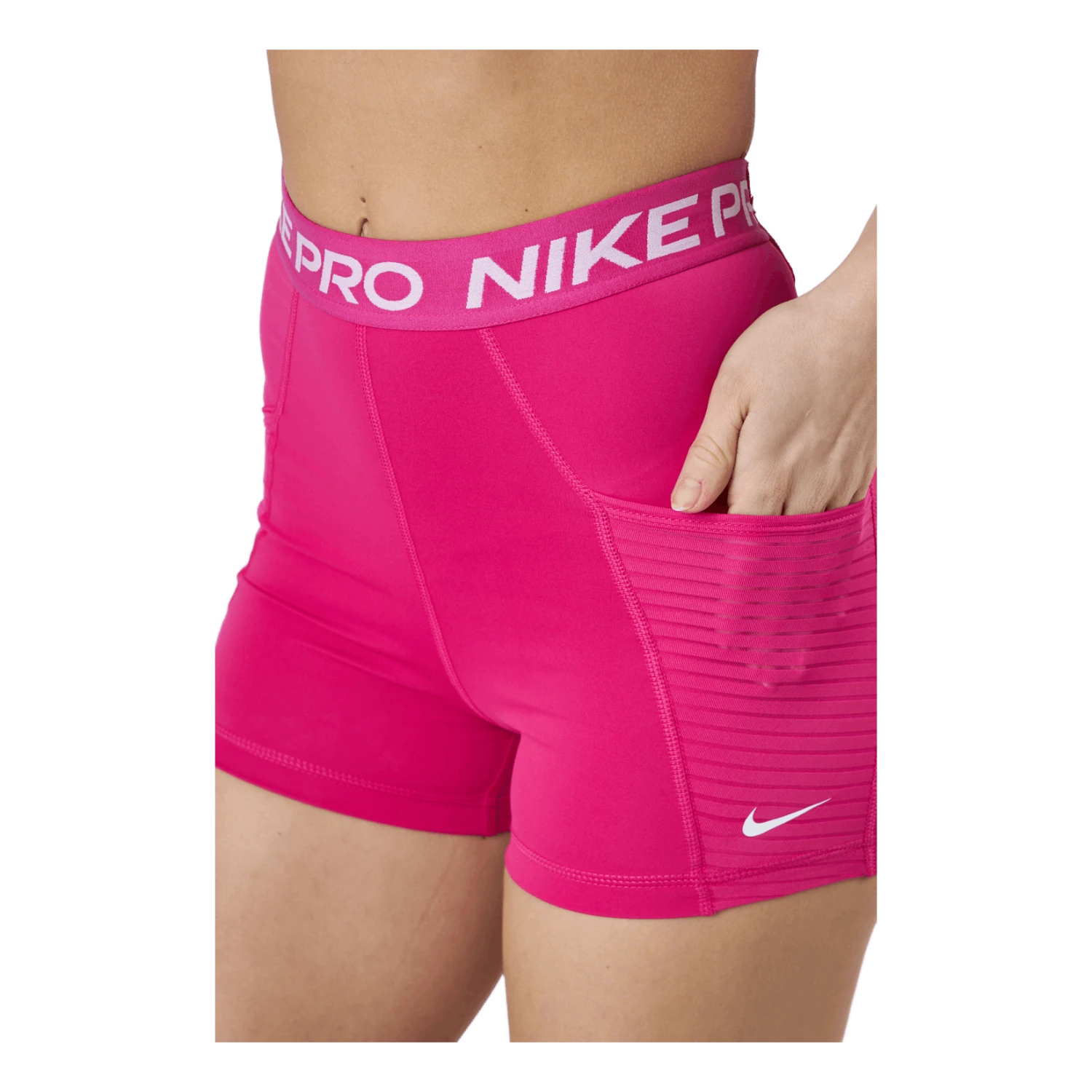 Nike Pro Dri-fit Women's 3" Hi Active Pink/white 6 Nike Pro Dri-fit Women's 3" Hi Active Pink/white - Image 4