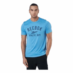 Reebok Wor Poly Graphic Ss Tee Essblu