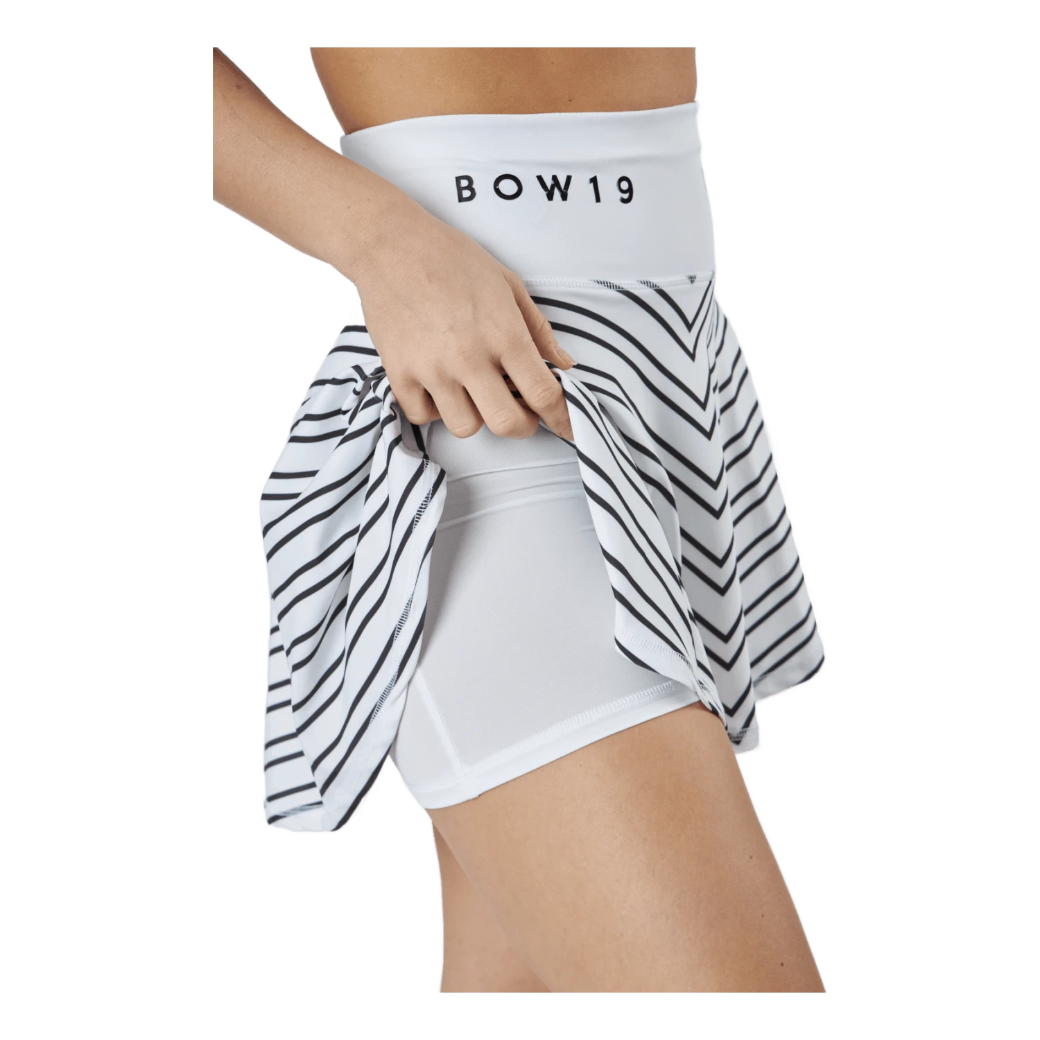 Sofia/print Skirt Thin Stripe White/black 6 Sofia/print Skirt Thin Stripe White/black - Image 4