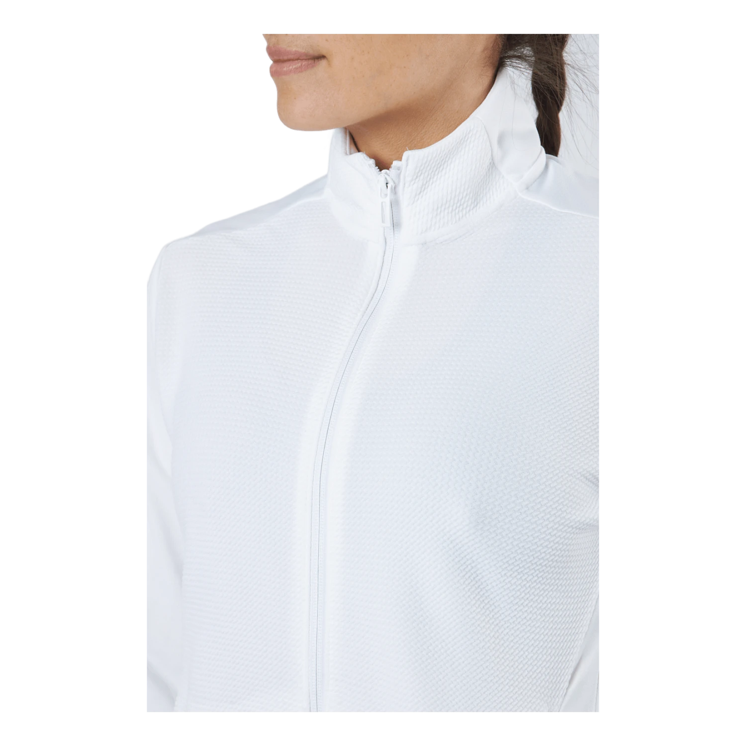 ADIDAS Textured Full-Zip Jacket White 6 ADIDAS Textured Full-Zip Jacket White - Image 4