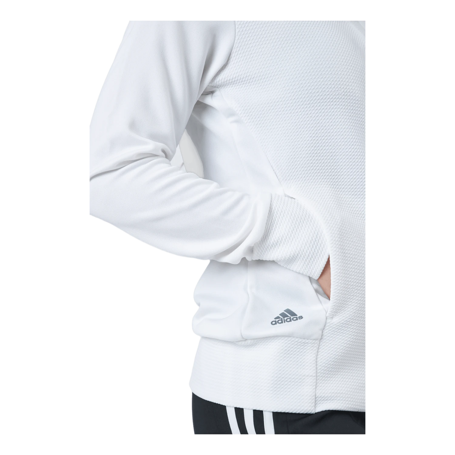 ADIDAS Textured Full-Zip Jacket White 7 ADIDAS Textured Full-Zip Jacket White - Image 5