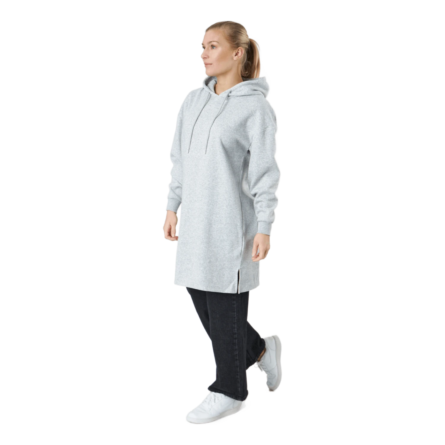 Pieces Pcchilli Ls Sweat Dress Bc Light Grey Melange 4 Pieces Pcchilli Ls Sweat Dress Bc Light Grey Melange - Image 2