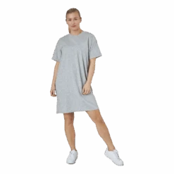 Pieces Pcria Ss Dress Bc Light Grey Melange