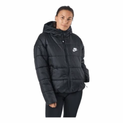 Nike W Nsw Syn Tf Rpl Hd Jkt Black/black/white