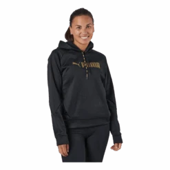 Puma Fit Tech Knit Po Hoodie Puma Black-metallic Gold
