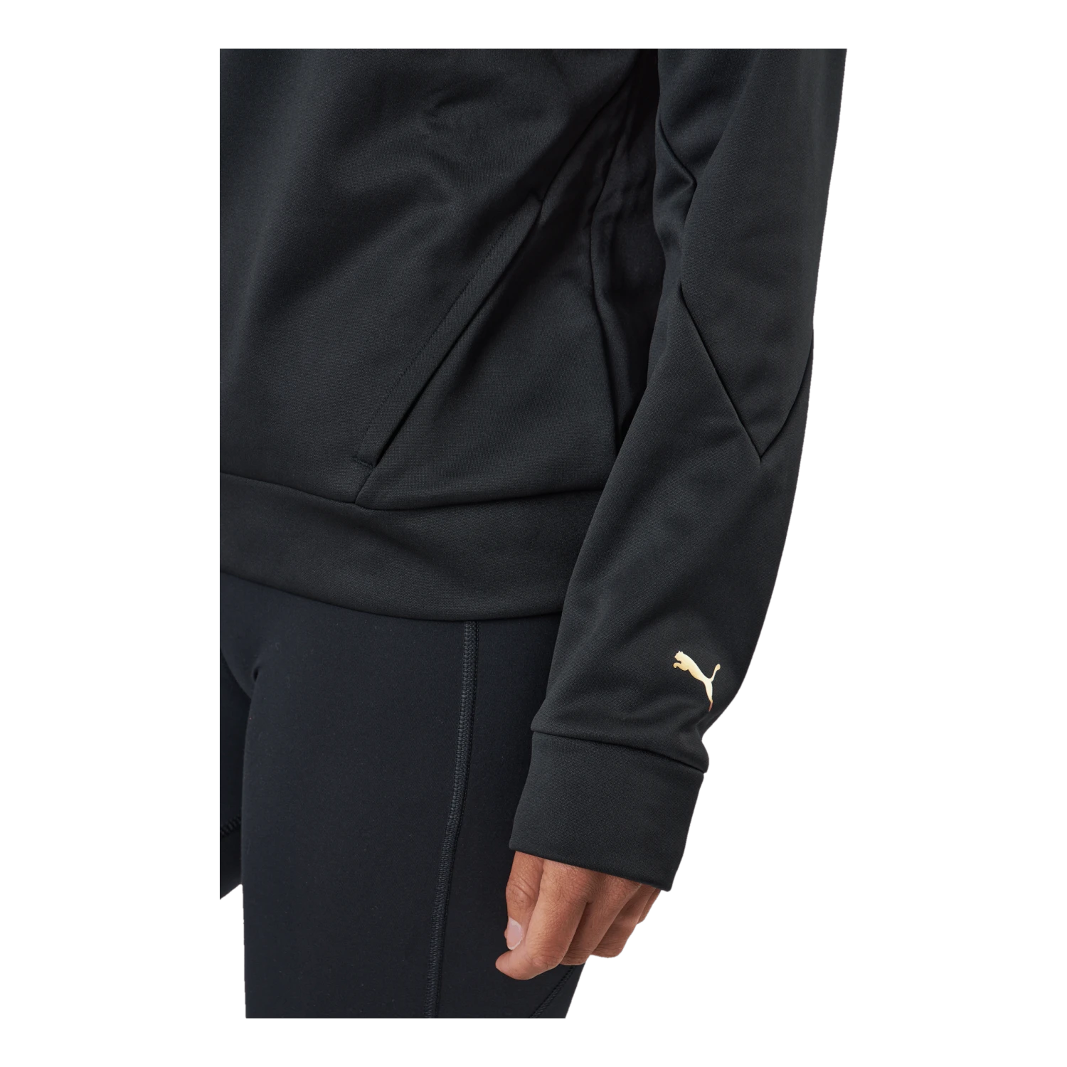 Puma Fit Tech Knit Po Hoodie Puma Black-metallic Gold 7 Puma Fit Tech Knit Po Hoodie Puma Black-metallic Gold - Image 5
