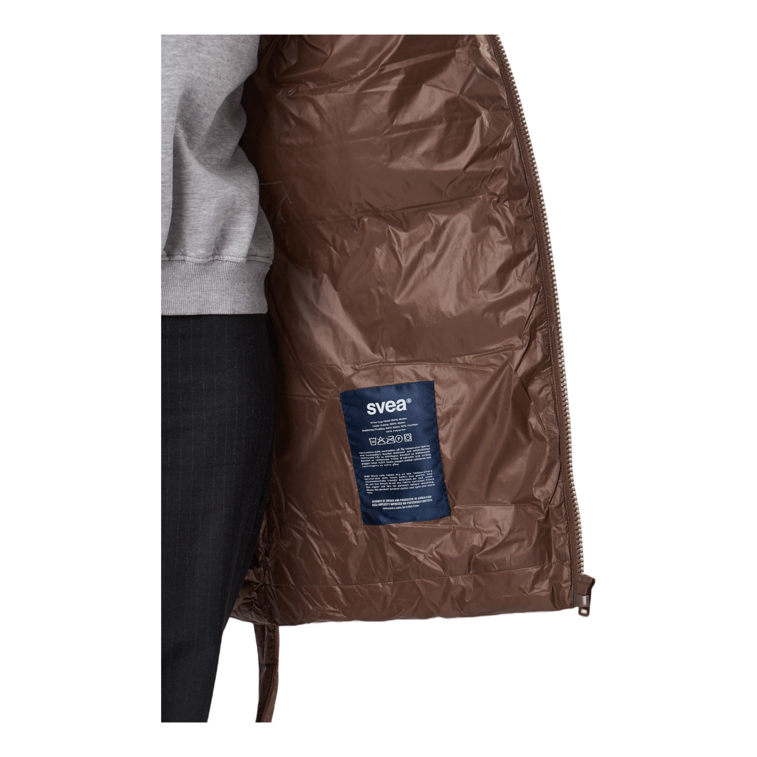 Mid Length Beltet Coat Dark Bark 7 Mid Length Beltet Coat Dark Bark - Image 5