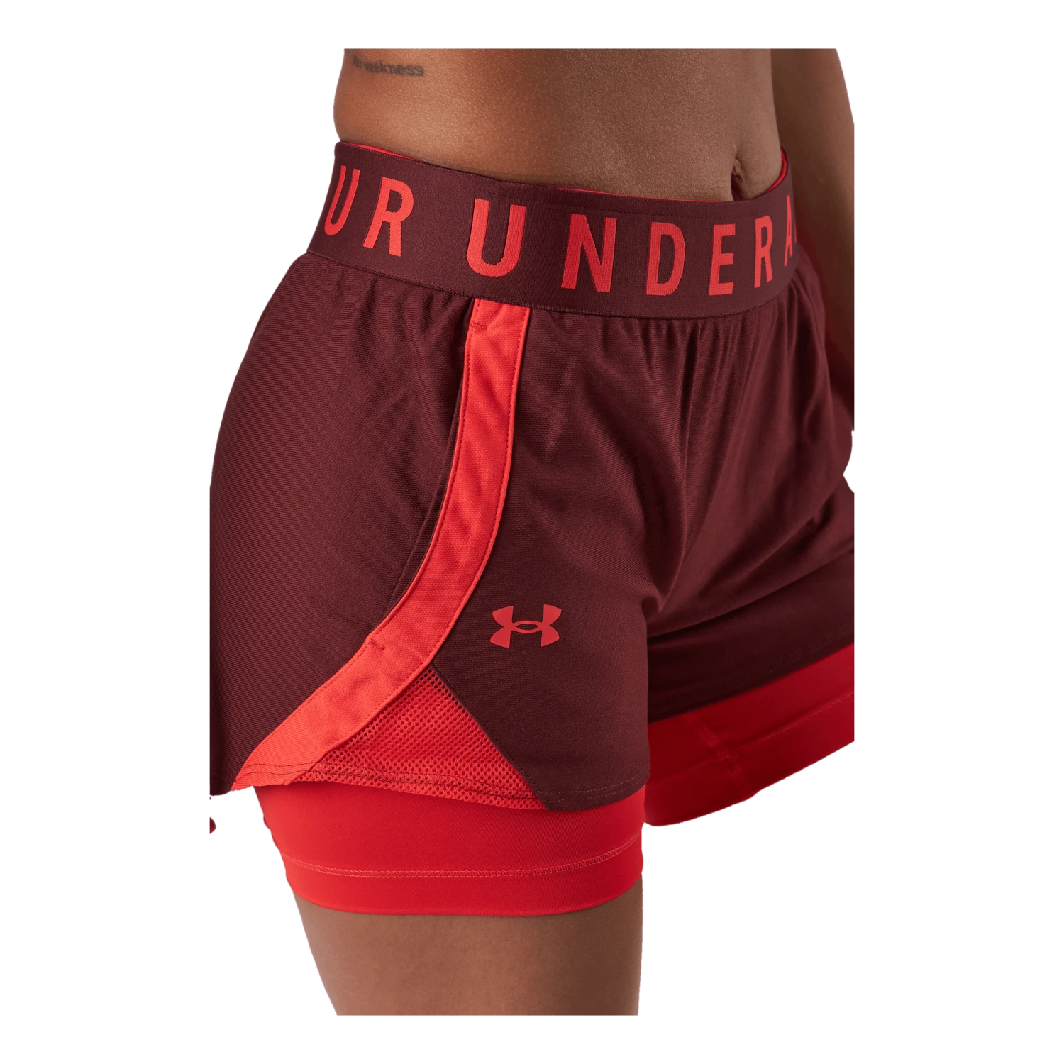 Under Armour Play Up 2-in-1 Shorts Chestnut Red 6 Under Armour Play Up 2-in-1 Shorts Chestnut Red - Image 4
