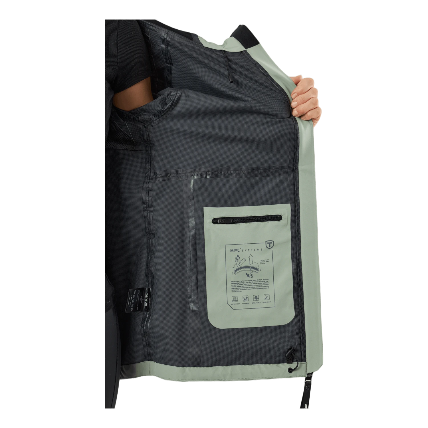 Tenson Misty Shell W Jackets Grey Green 7 Tenson Misty Shell W Jackets Grey Green - Image 5