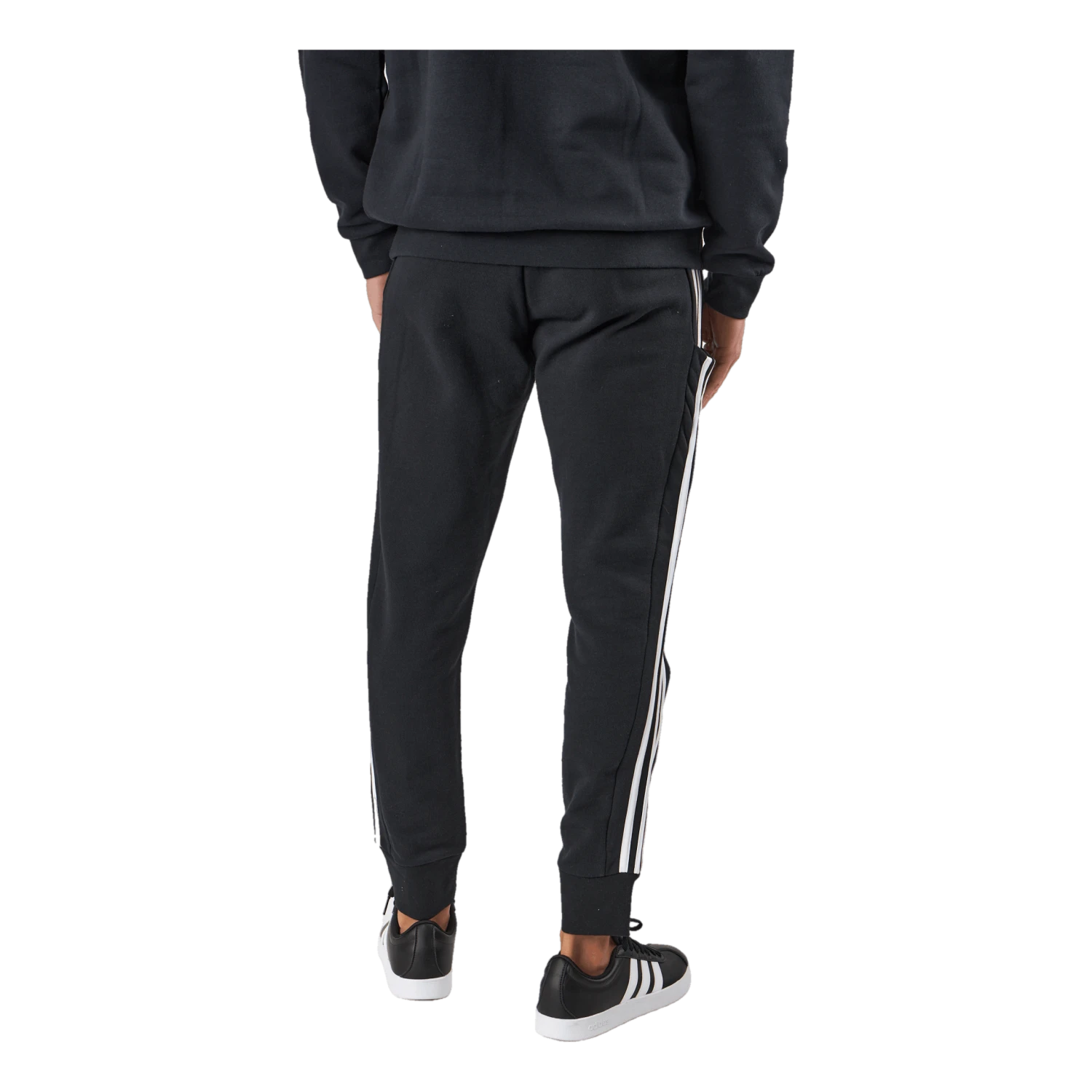 ADIDAS Essentials French Terry Tapered Cuff 3-Stripes Joggers Black 5 ADIDAS Essentials French Terry Tapered Cuff 3-Stripes Joggers Black - Image 3