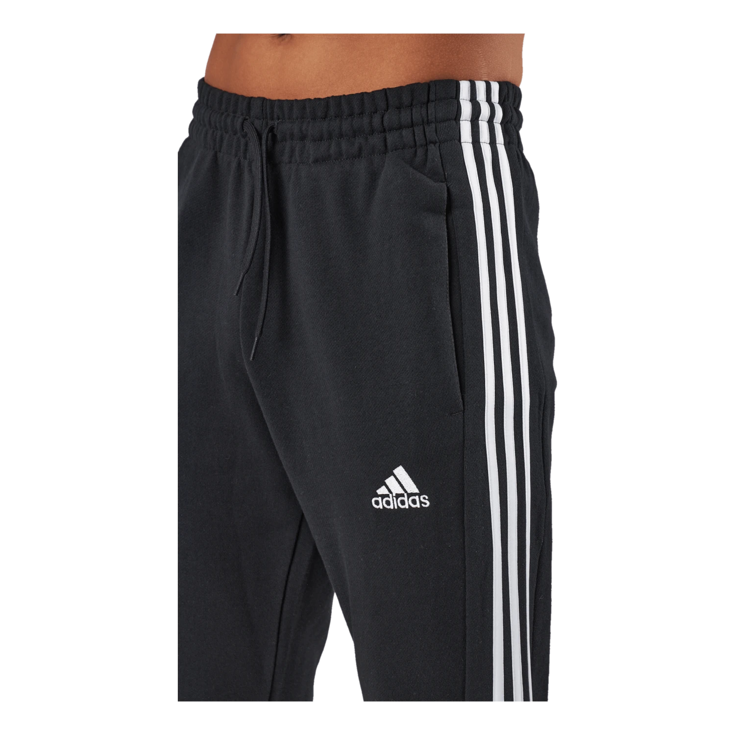 ADIDAS Essentials French Terry Tapered Cuff 3-Stripes Joggers Black 7 ADIDAS Essentials French Terry Tapered Cuff 3-Stripes Joggers Black - Image 5
