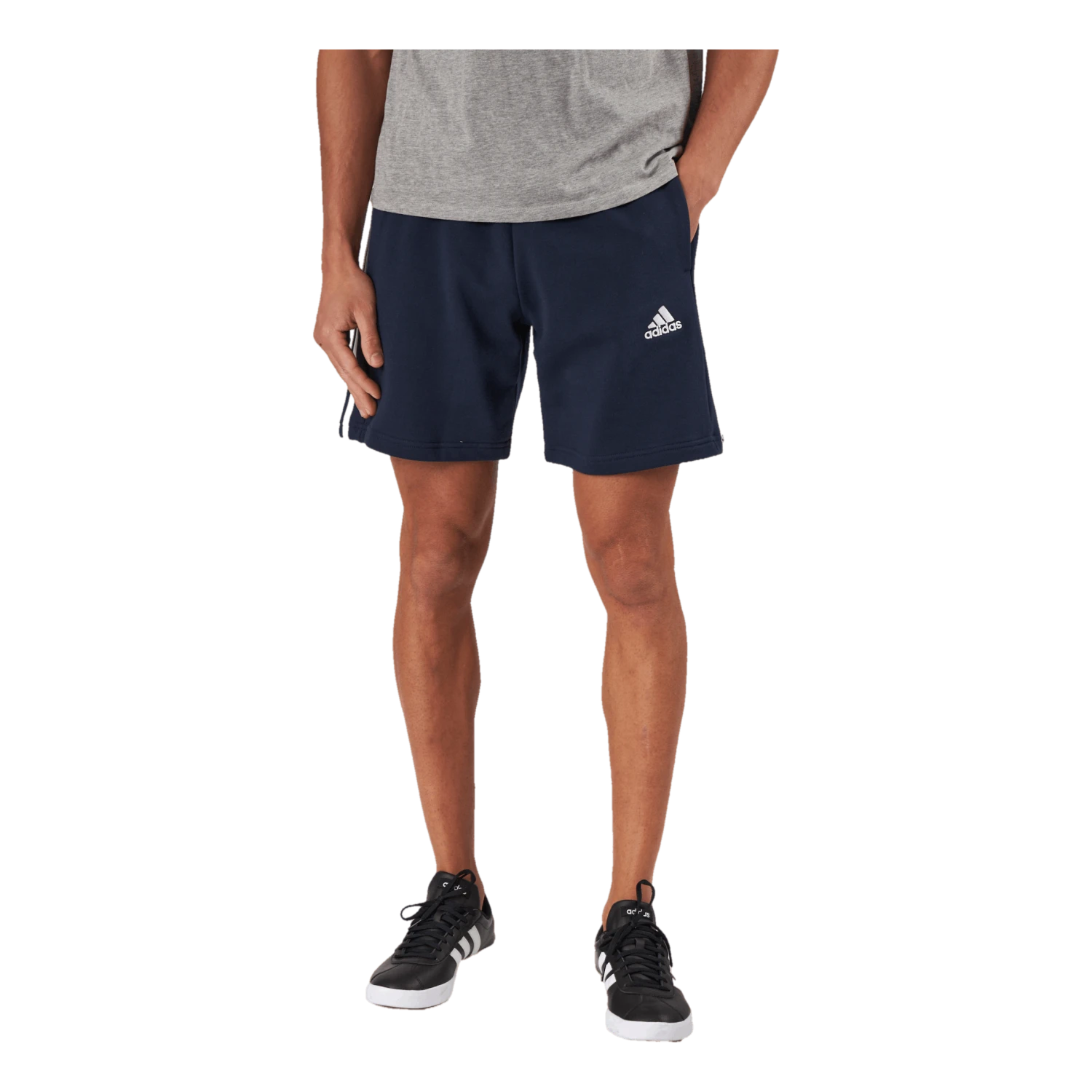 ADIDAS Essentials French Terry 3-Stripes Shorts Legend Ink 4 ADIDAS Essentials French Terry 3-Stripes Shorts Legend Ink - Image 2