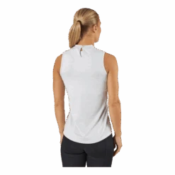 ADIDAS Essentials Heathered Mock-Neck Sleeveless Golf Polo Shirt White 9 ADIDAS Essentials Heathered Mock-Neck Sleeveless Golf Polo Shirt White -BJØRN BORG kauppa 61007 55 003