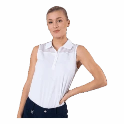 Röhnisch Miko Sleeveless Poloshirt White