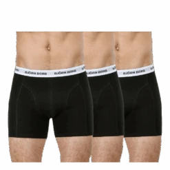 BJØRN BORG Solid Contrast Shorts 3-pack Black