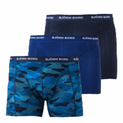 BJØRN BORG Shadeline Shorts 3-Pack Blue/Patterned/Black