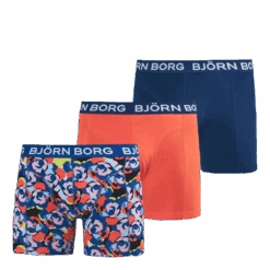 BJØRN BORG Shorts Sammy Camo Rose 3-pack Orange/Black