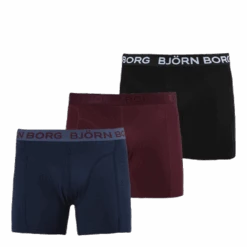 BJØRN BORG Sammy Solid Shorts 3-Pack Blue/Red