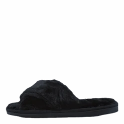 Alie Fluffy Slippers Black
