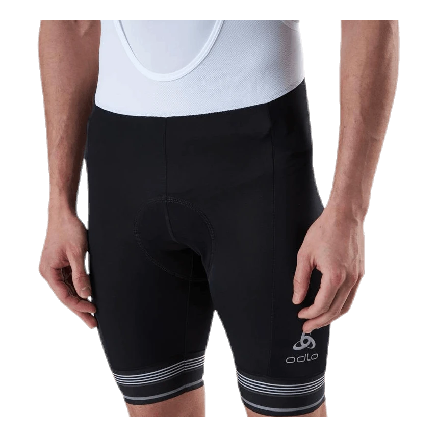 Odlo Fujin Tights Short Suspenders Bib White/Black 6 Odlo Fujin Tights Short Suspenders Bib White/Black - Image 4