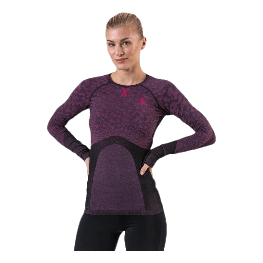 Odlo Suw Top Crew Neck LS Performance Blackcomb Pink/Black 4 Odlo Suw Top Crew Neck LS Performance Blackcomb Pink/Black - Image 2