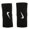 Swoosh Doublewide Wristbands White/Black
