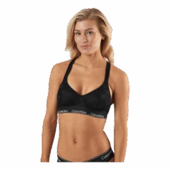 Calvin Klein Modern Cotton Dot Light Lined Bralette Black