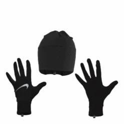 Essential Running Hat And Glove Set Black