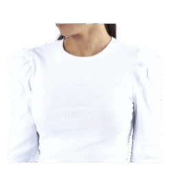 Pieces Anna Ls Top White