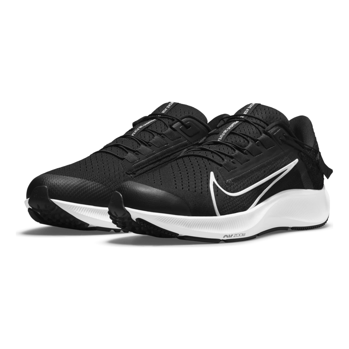 Nike Air Zoom Pegasus 38 Mens FlyEase White/Black 5 Nike Air Zoom Pegasus 38 Mens FlyEase White/Black - Image 3