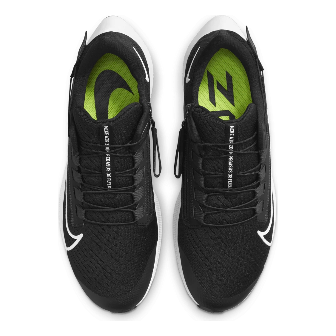 Nike Air Zoom Pegasus 38 Mens FlyEase White/Black 7 Nike Air Zoom Pegasus 38 Mens FlyEase White/Black - Image 5
