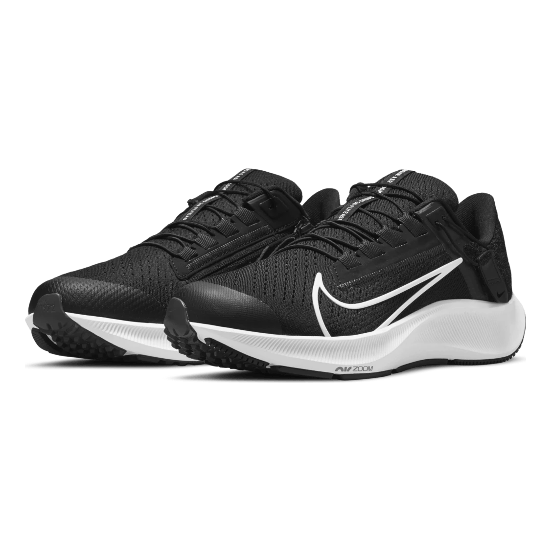 Nike Air Zoom Pegasus 38 Womens FlyEase White/Black 5 Nike Air Zoom Pegasus 38 Womens FlyEase White/Black - Image 3