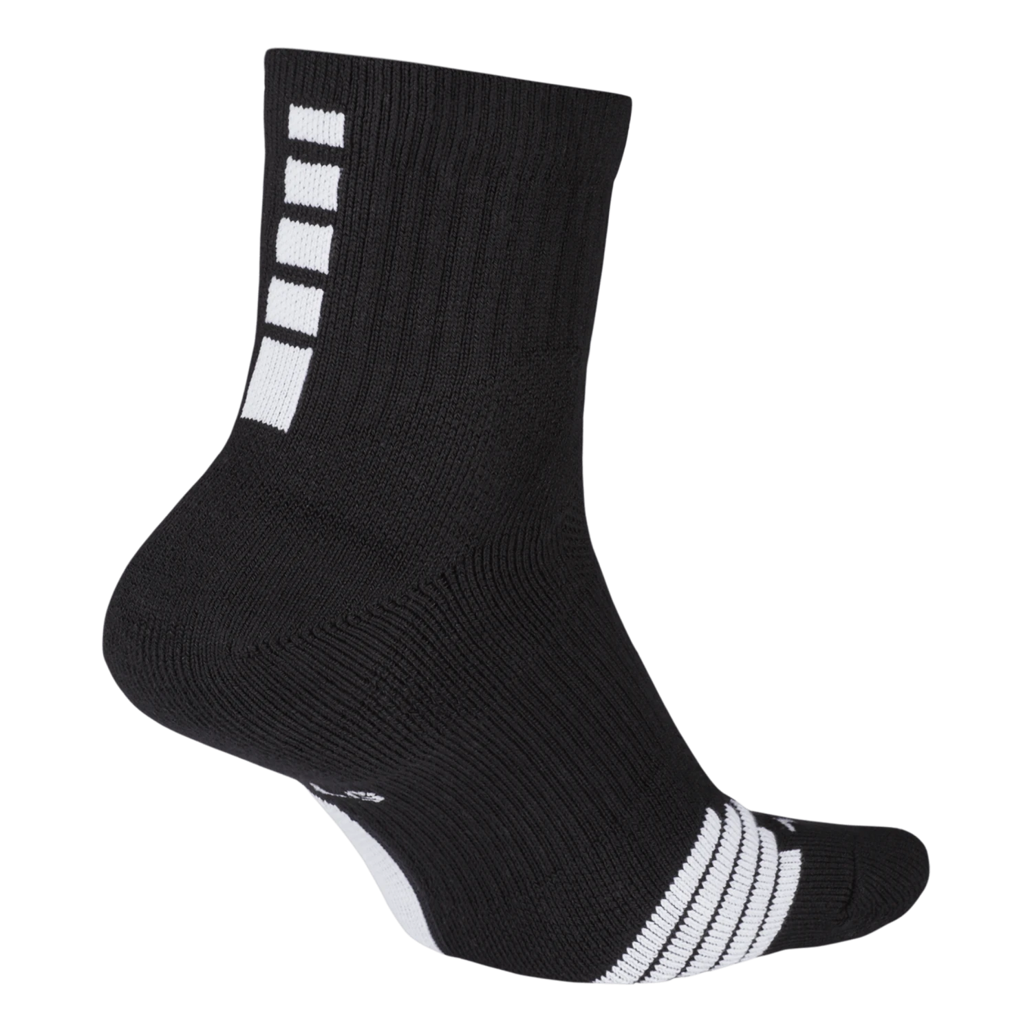 Nike Elite Mid Basketball Socks BLACK/WHITE/WHITE 5 Nike Elite Mid Basketball Socks BLACK/WHITE/WHITE - Image 3